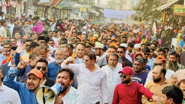 কাঞ্চন এলাকায় নির্বাচনী গণ সংযোগে